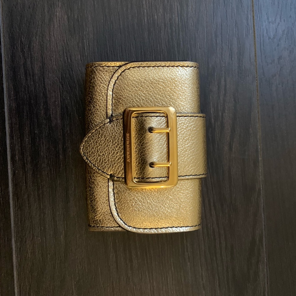 Burberry Gold Leather Cardholder